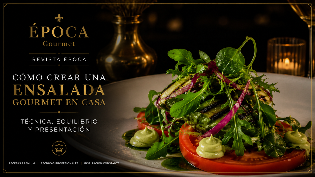 Cómo crear una ensalada gourmet en casa: técnica, equilibrio y presentación